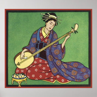 Póster Mujer japonesa