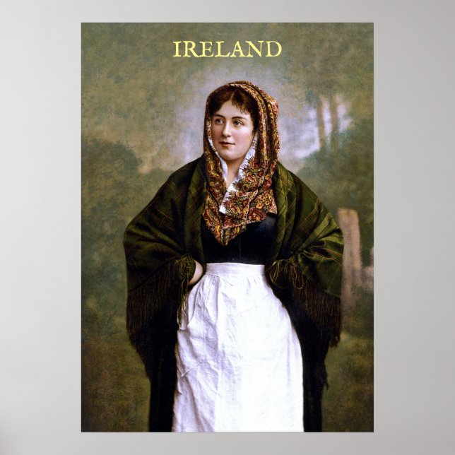Póster Mujer joven de Irlanda (1890) (Frente)