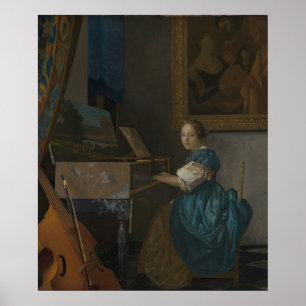 Póster Mujer joven en virgen — Vermeo