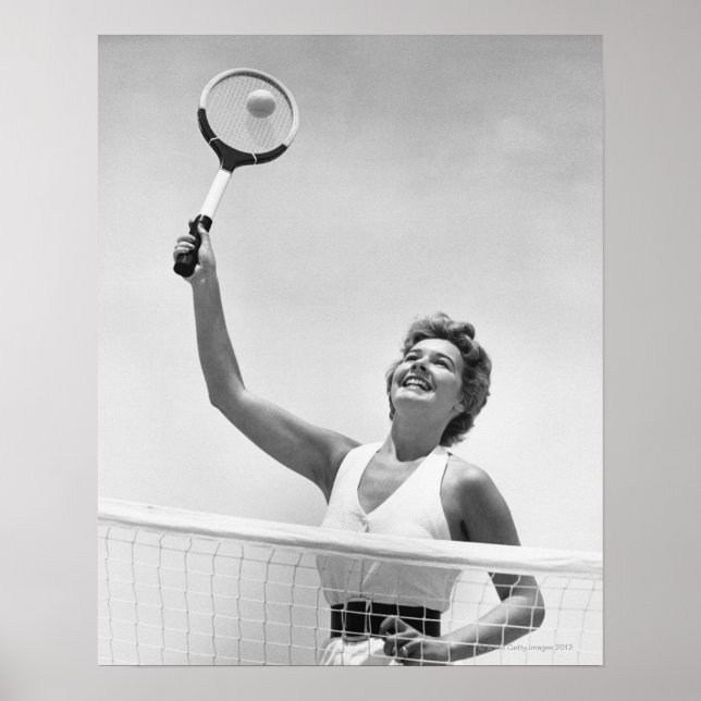 Póster Mujer jugando al tenis 2 (Frente)