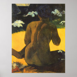 Póster Mujer junto al mar de Paul Gauguin, Bella Artes de