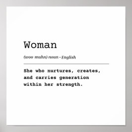 Póster Mujer - La que lleva generaciones