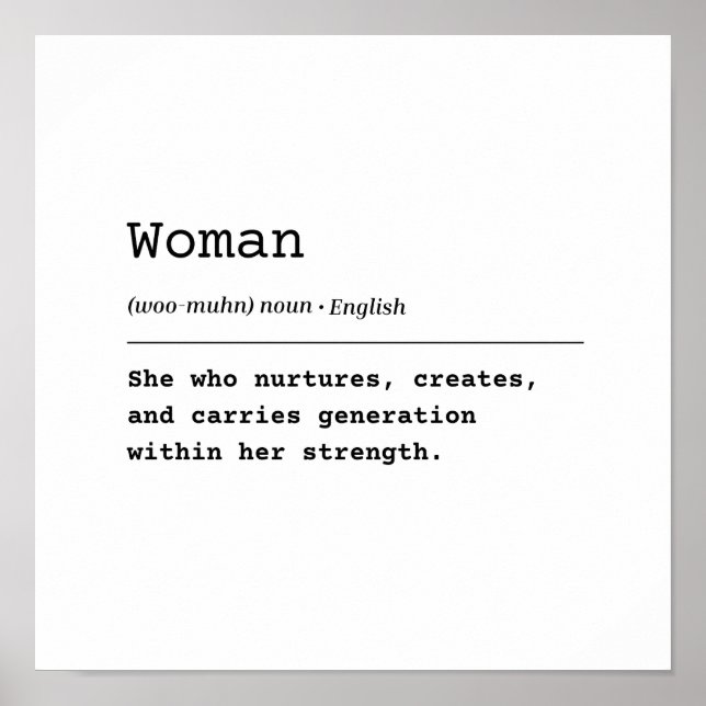 Póster Mujer - La que lleva generaciones (Frente)