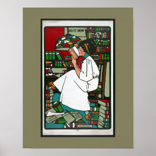 Póster Mujer leyendo