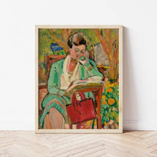 Póster Mujer leyendo   George Leslie Hunter