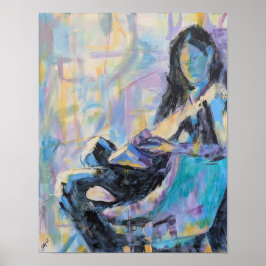 Póster Mujer leyendo pintura