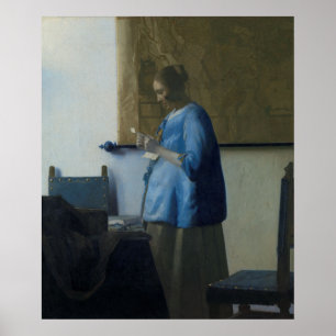 Póster Mujer leyendo una carta — Vermeer