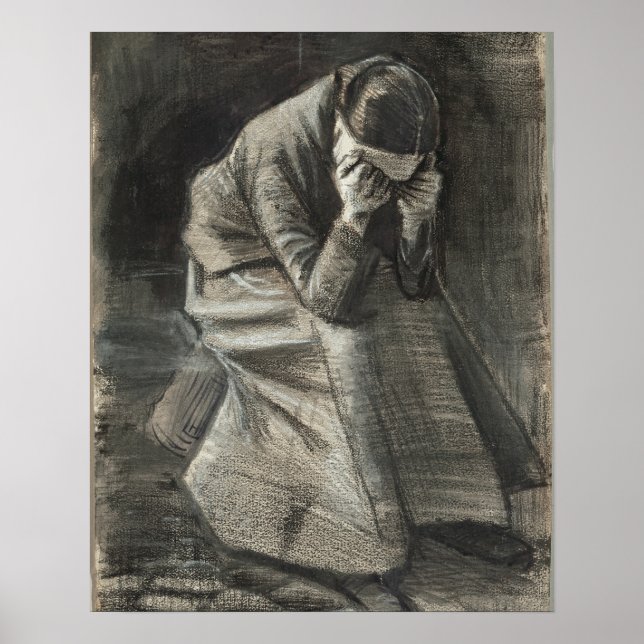 Póster Mujer llora 1888 Vincent van Gogh Small (Frente)