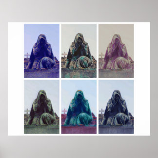 Póster Mujer llorando - Poster blanco