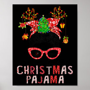 Póster Mujer Mal Desordenado Este Es Mi Navidad Pajama Xm