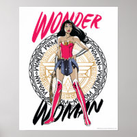 Mujer Maravilla Con Emblema Tribal Griego