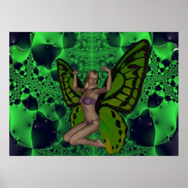 Póster Mujer mariposa (Frente)