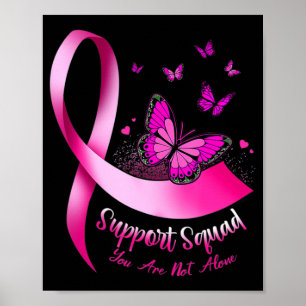 Póster Mujer mariposa apoyo escuadrón cáncer de mama Guer