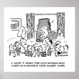 Póster Mujer mayor que vivió en una escapada de zapatos