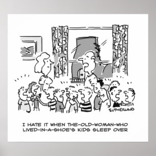 Póster Mujer mayor que vivió en una escapada de zapatos