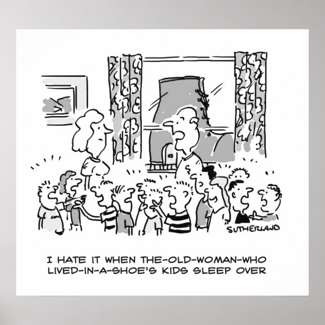 Póster Mujer mayor que vivió en una escapada de zapatos (Frente)