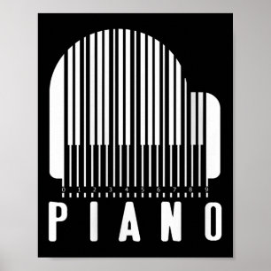 Póster Mujer Minimalista Ano Estilo Barcode Música Lover 