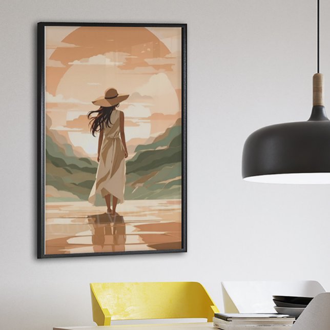 Póster Mujer minimalista caminando Poster de paisajes de  (Subido por el creador)