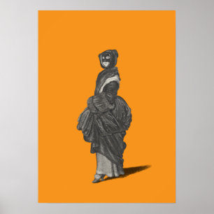 Póster Mujer misteriosa enmascarada por Wenceslaus Hollar