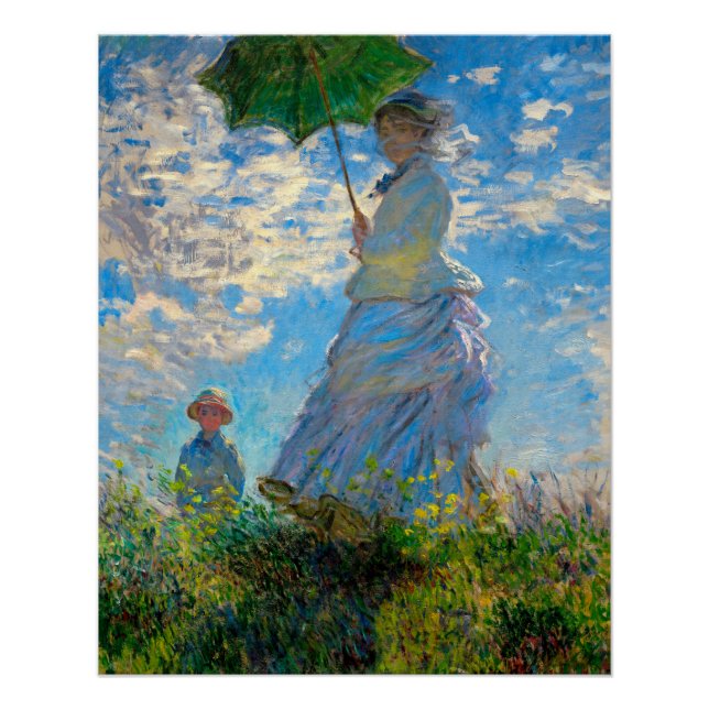 Póster Mujer Monet Paraguas Impresionismo (Anverso)