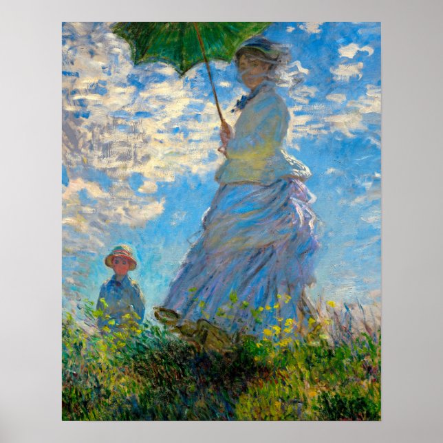 Póster Mujer Monet Paraguas Impresionismo (Frente)