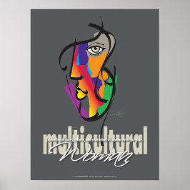 Póster Mujer multicultural
