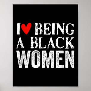 Póster Mujer Negra Estilo Mes Historia Me Encanta Ser Una