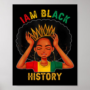Póster Mujer negra: Mes de historia negra educada negra