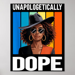 Póster Mujer negra retro sin disculpas
