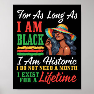 Póster Mujer Negra Soy Negra Soy Histórica No Necesito
