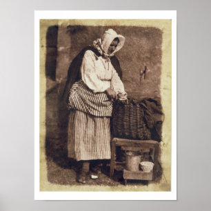 Póster Mujer ostión, 1843-47 (papel salado impreso de cal