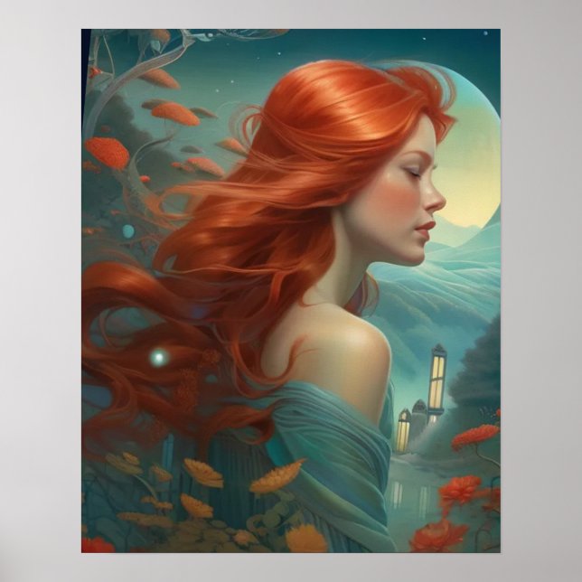 Póster - Mujer pelirroja  (Frente)