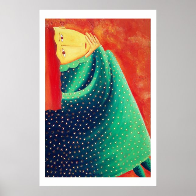 Póster Mujer Pensando (Frente)