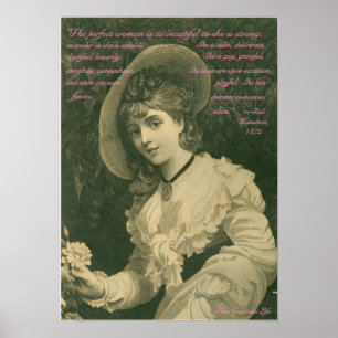 Póster Mujer perfecta—Cita victoriana