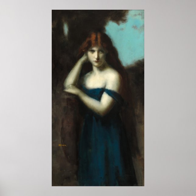 Póster Mujer permanente - Jean-Jacques Henner Bella Artes (Frente)