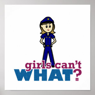 Póster Mujer policial