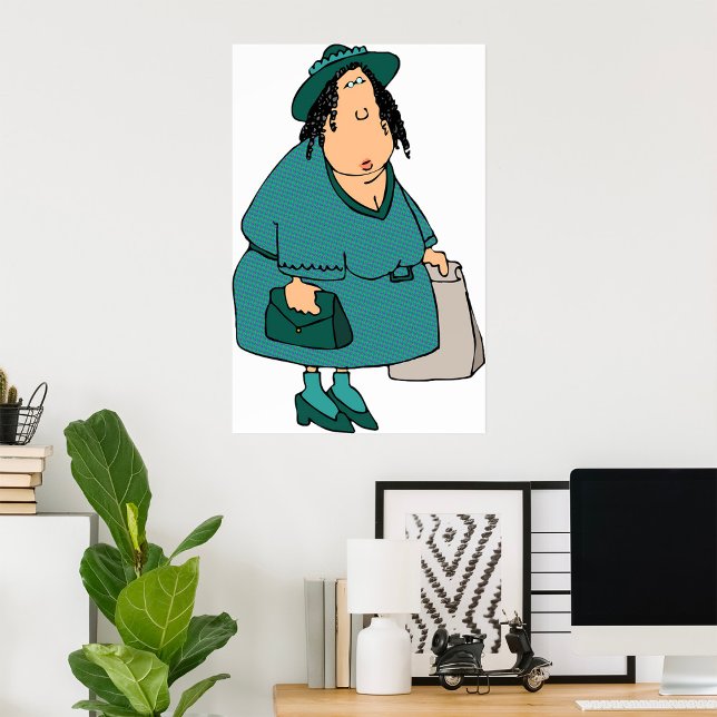 Póster Mujer portando bolsas (Subido por el creador)