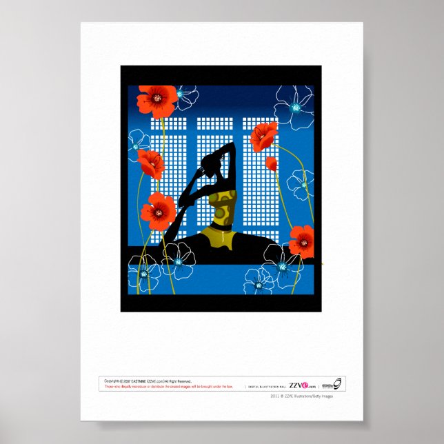 Póster Mujer practicando yoga (Frente)