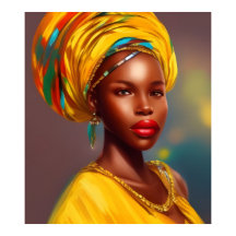 mujer princesa africana 4 joyas de oro