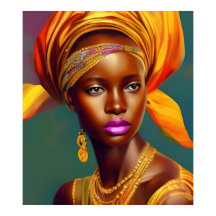 mujer princesa africana 5 joyas de oro