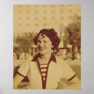 Póster Mujer que se sienta afuera