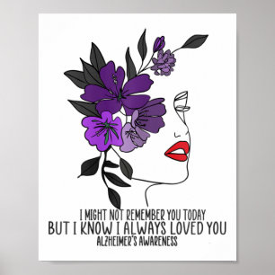 Póster Mujer: Regalo de cuidado de la memoria no puedo re