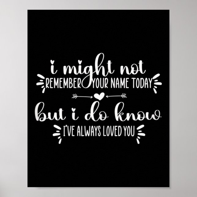 Póster Mujer: Regalo de cuidado de la memoria no puedo re (Frente)