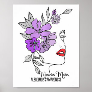 Póster Mujer: Regalo de cuidado de la memoria no puedo re