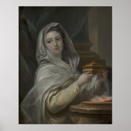 Póster Mujer retratada como una Virgen Vestal (Antigua Ro