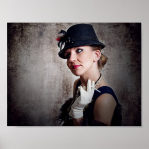 Póster Mujer retro vintage