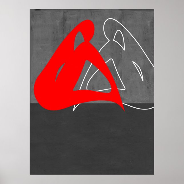 Póster Mujer roja (Frente)