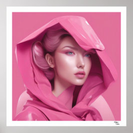 Póster Mujer Rosa