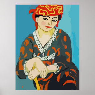 Póster Mujer sentada al estilo fauviano