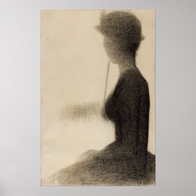 Póster Mujer sentada con parasol (Frente)
